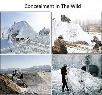 Mil-Tec Sturm Kamuflaj Gizlenme beyaz Ağ 2.4X78M 14468007