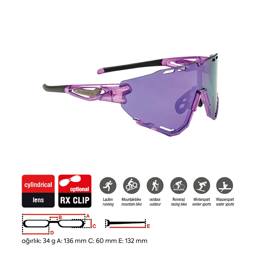 Swiss Eye Mantra Shiny Laser Purple