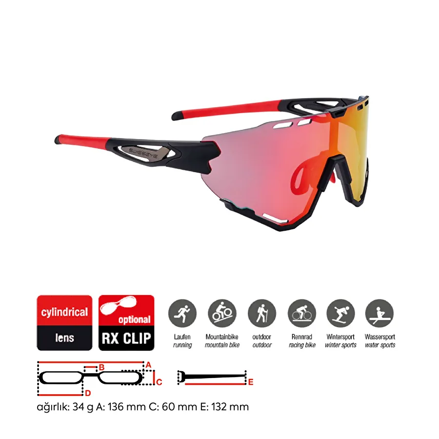 Swiss Eye Mantra Black Matt/Red