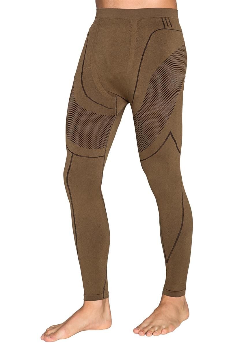 thermoform Erkek Seamless Termal Alt İçlik kahve bronz