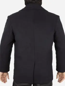 Denizci kabanı kaput Pea Coat siyah