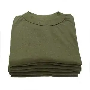 Asker Koyu Yeşil O Yaka Kısa Kol Fanila