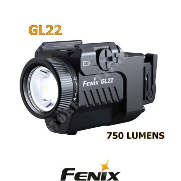 Fenix ​​​​GL22, 750 lümen, kırmızı lazerli taktik silah feneri