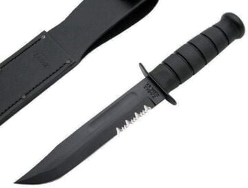 Ka-Bar Tam Boy Siyah Bıçak - Tırtıklı Kenar 1212