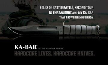 Ka-Bar Tam Boy Siyah Bıçak - Tırtıklı Kenar 1212