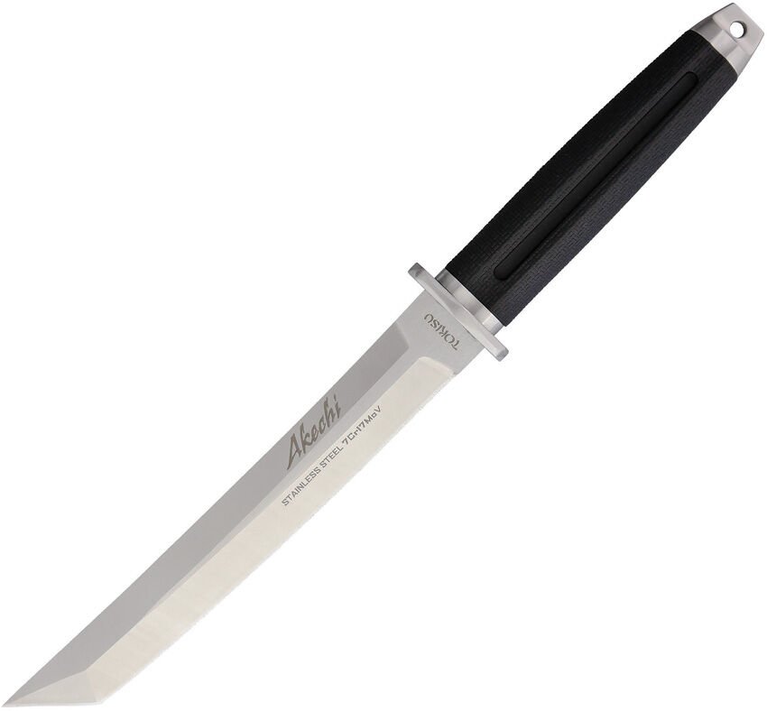 Tokisu Akechi Taktik Sabit Bıçak Siyah 7.5'' 7Cr17MoV Paslanmaz Çelik Tanto Bıçak
