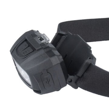 Mil-Tec - GC220 Şarj Edilebilir Kafa Lambası - 220 lm - Siyah