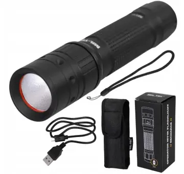 MIL-TEC® MINI el feneri 450lm IPX7 şarj edilebilir SİYAH