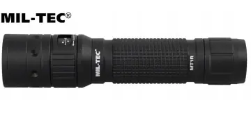 MIL-TEC® MINI el feneri 450lm IPX7 şarj edilebilir SİYAH