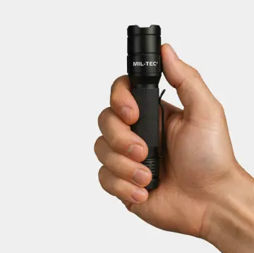 MIL-TEC® MINI el feneri 450lm IPX7 şarj edilebilir SİYAH