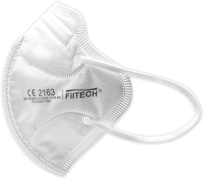MASKE FILTECH F861 FFP2 CE Sertifikalı Beyaz Solunum Maskesi
