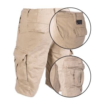 Mil-Tec® US Vintage Şort Taşlanmış krem