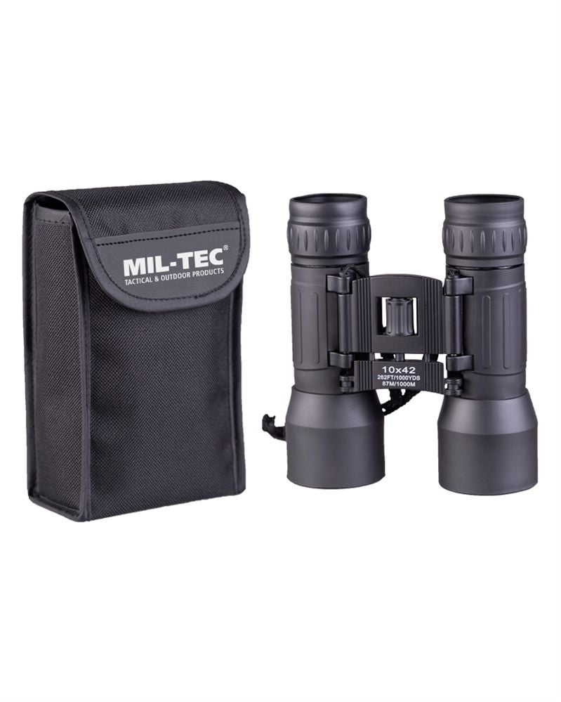 Mil-Tec® Katlanır El Dürbünü 10x42 Siyah  - 15703002