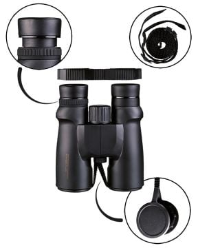 Mil-Tec® Su Geçirmez El Dürbünü 8x42 Siyah - 15700002