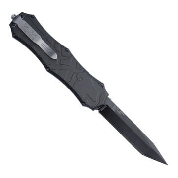 Smith&Wesson - Destekli Açılan OTF Katlanır Bıçak - AUS-8 - Siyah - SWOTF9B