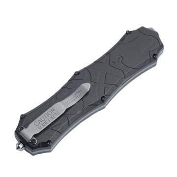 Smith&Wesson - Destekli Açılan OTF Katlanır Bıçak - AUS-8 - Siyah - SWOTF9B