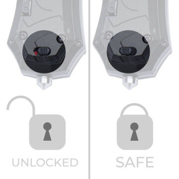 Smith&Wesson - Destekli Açılan OTF Katlanır Bıçak - AUS-8 - Siyah - SWOTF9B