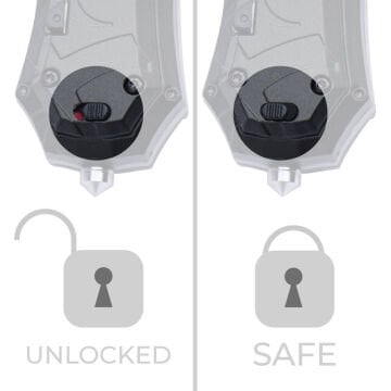 Smith&Wesson - Destekli Açılan OTF Katlanır Bıçak - AUS-8 - Siyah - SWOTF9B