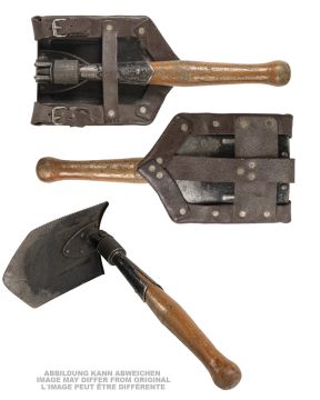 almanya Deri Kapaklı Katlanır Kürek Kullanılmış