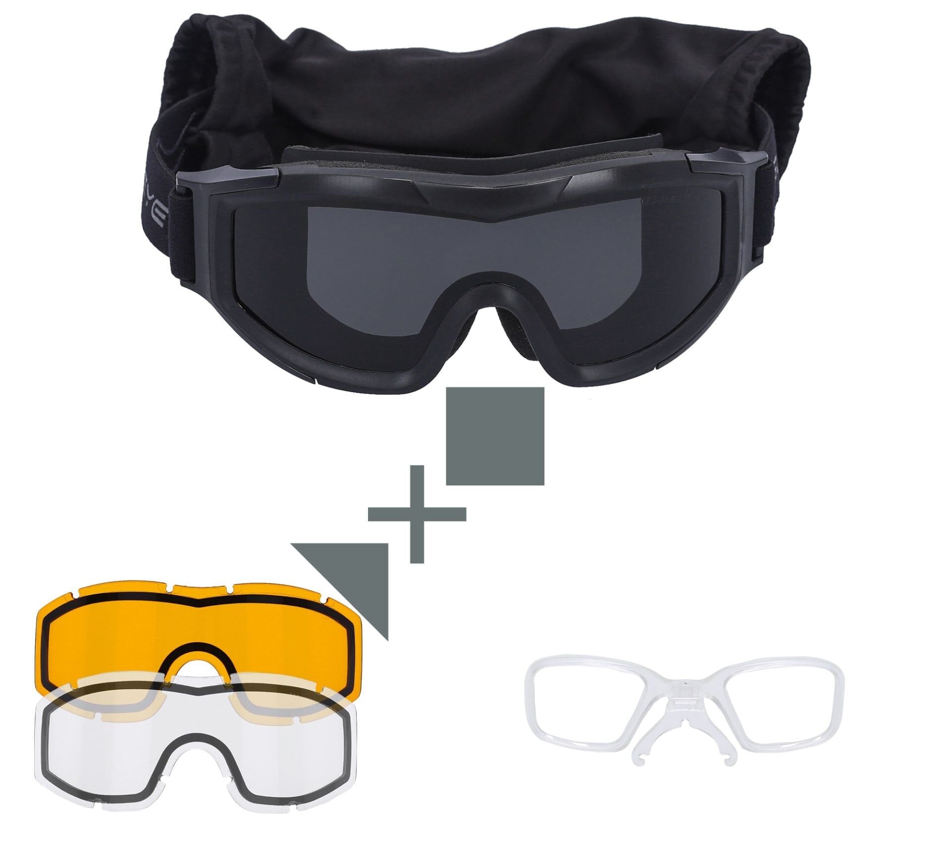 SWISS EYE® Taktik Gözlük F-TAC Arctic 3'lü Paket SİYAH