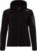 CMP Zip Kapüşon Softshell Bayan Ceket Siyah - 3A05396-U901