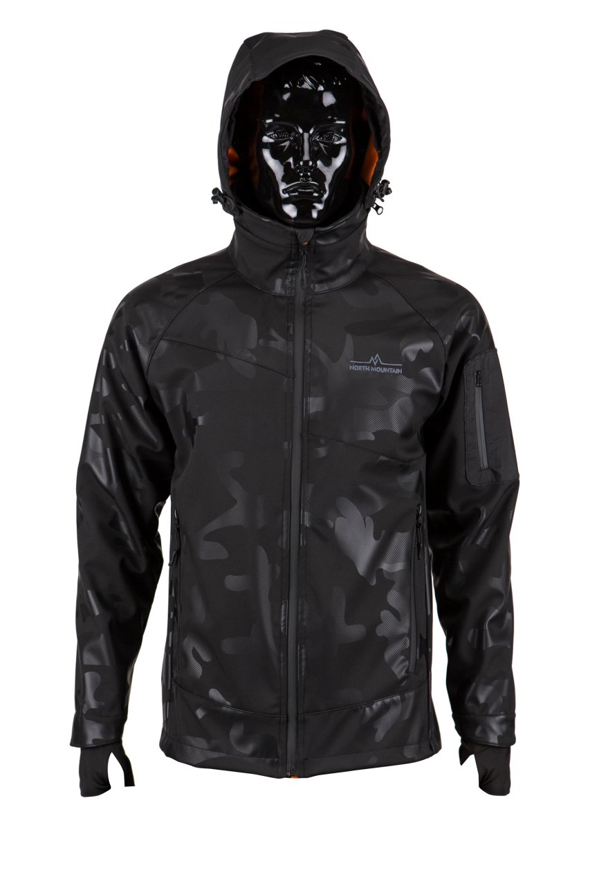 North Mountain Softshell Mont Siyah Kamuflaj Medium