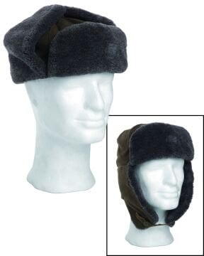 Doğu Alman Ordusu (NVA) Ushanka Kışlık Şapka – Gri Kürklü Askeri Şapka (DDR)