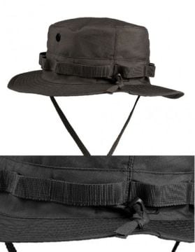 Mil-Tec Boonie Şapka ayarlı Tek Beden siyah 12323002