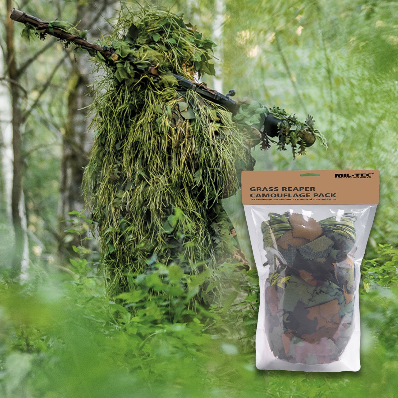 Mil-Tec - Çok Amaçlı Kamuflaj Paketi - Kamuflaj seti